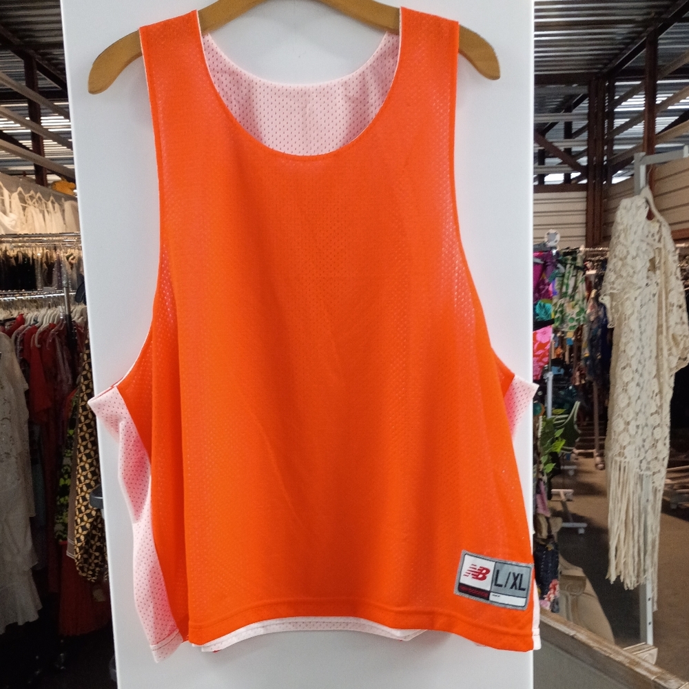 New Balance Orange Mesh Reversible Tank Top